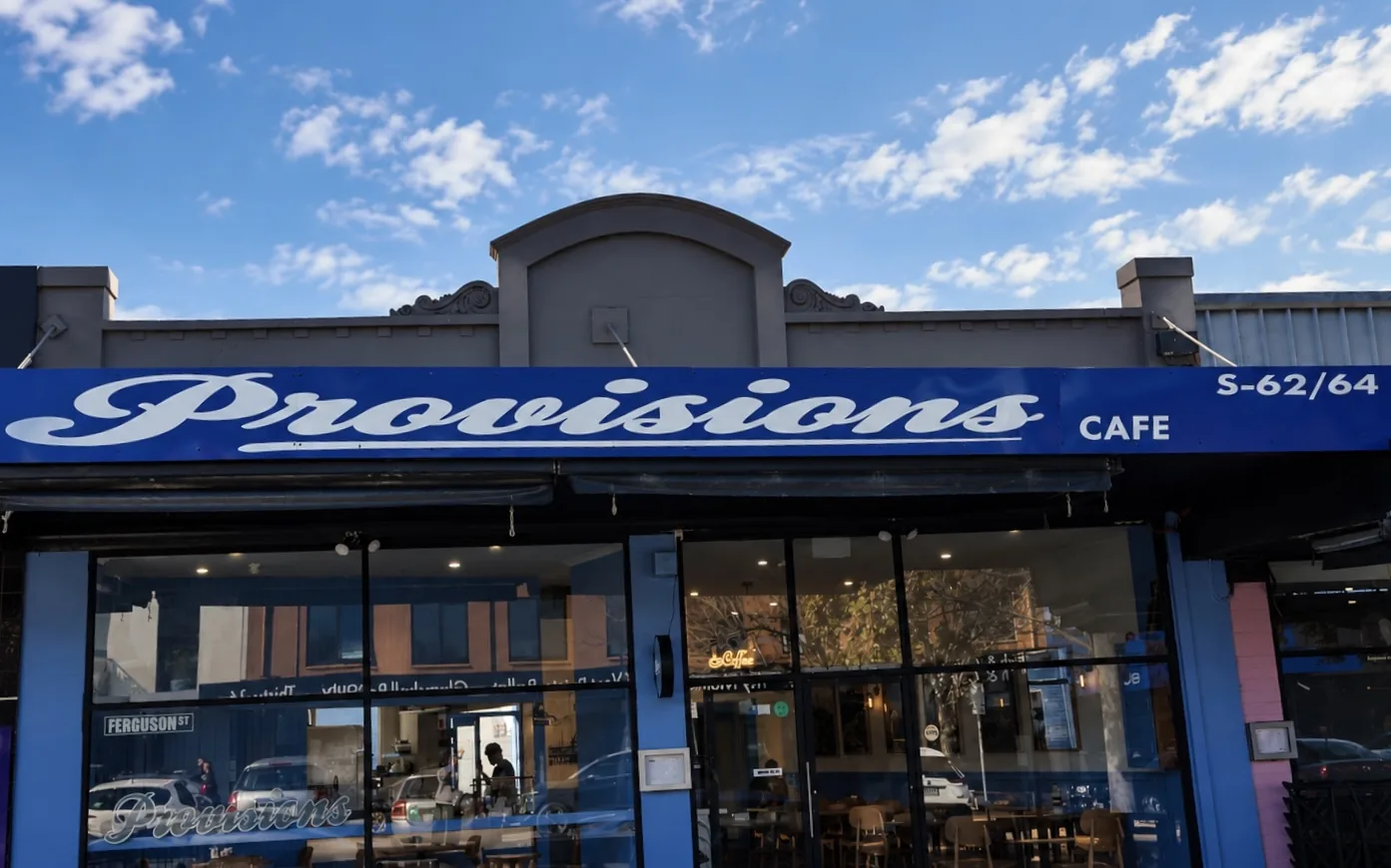 Provisions Cafe storefront on Ferguson St